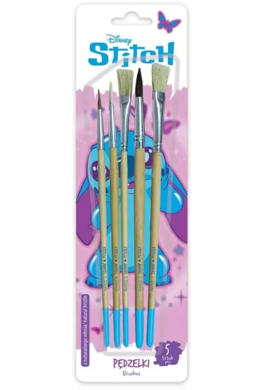 Beniamin P�dzelki z naturalnego w�osia Stitch Pinki 5 szt.