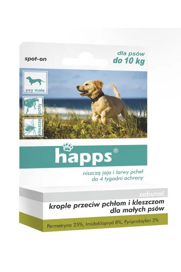 Happs Krople przeciw pch�om i kleszczom dla ps�w do 10 kg