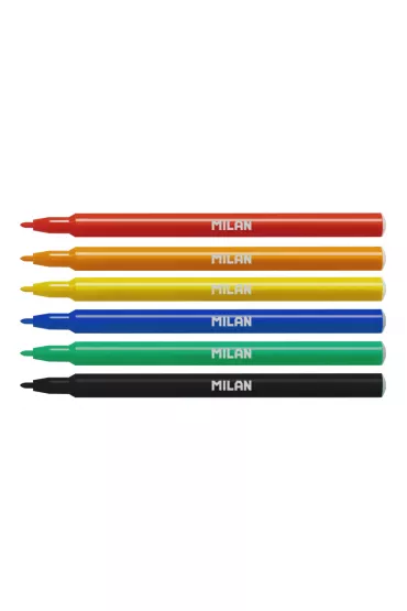 Milan Flamastry z cienk� ko�cowk� 6 szt.
