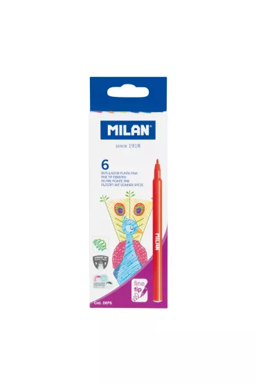 Milan Flamastry z cienk� ko�cowk� 6 szt.