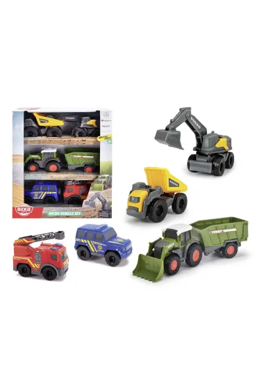 CITY Zestaw 5 pojazd�w, 8 cm Dickie Toys