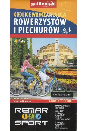 Okolice Wroc�awia dla rowerzyst�w i piechur�w 1:60 000