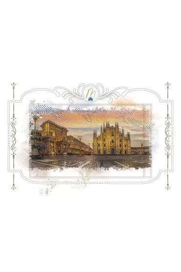DaVinci Karnet + koperta Plac Duomo Mediolan 12x18cm