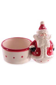 Ceramiczna cukierniczka weso�y czerwony Miko�aj