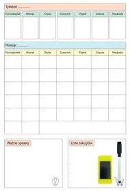 Sezona Planer magnetyczny sucho�cieralny 60x40cm