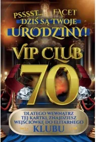 Yeku Karnet Urodziny 70 m�skie