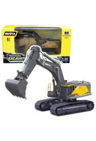 Koparka g�sienicowa metalowa czarna 1:50 LeanToys