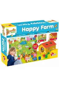Carotina Baby. Puzzle 12 el. Szczliwa farma Lisciani