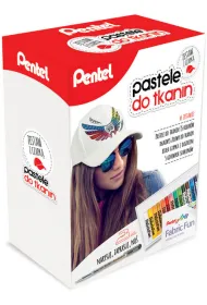 Pentel Pastele do tkanin + czapka zestaw 15 kolor�w