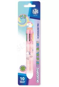 Astra D�ugopis automatyczny Pastel Line Unicorn wielokolorowy 10w1 10 kolor�w