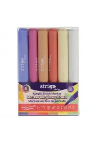 Strigo Marker akrylowy z kocwk Brush 6 szt.