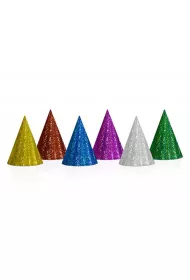 PartyDeco Czapeczki papierowe holograficzne 20 szt.