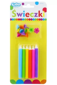 �wieczki urodzinowe T�cza 12 szt.