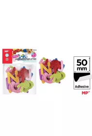 Mp Main Paper Naklejki z pianki literki brokat 50 mm