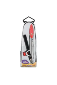 Strigo Cyrkiel metalowy z o��wkiem w plastikowym etui czerwony