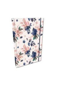 Bee-bee Notes A5 z gumk� Soft Touch Niebieskie R�e kratka