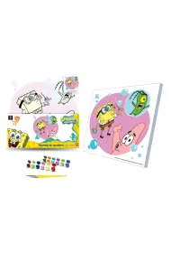 Qbee Malowanie po numerach 30x30cm SpongeBob