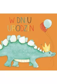Clear Creations Karnet kwadrat CL4214_PO Urodziny Dinozaur