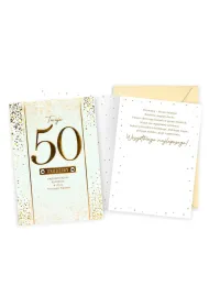 Kukartka Karnet B6 Urodziny 50