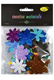 Galeria Hobby Kwiatki z pianki brokatowej 10g