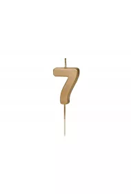 PartyDeco �wieczka urodzinowa 7 z�ota 4.5cm