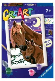 Malowanie po numerach CreArt - Konie o p�nocy Ravensburger