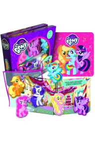 My Little Pony. Ksi��eczka k�pielowa + 6 figurek z przyzsawk� i torba siateczkowa z przyzsawkami