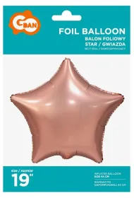 Godan Balon foliowy Gwiazda matowa r�owy 44cm