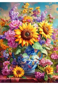 Mozaika diamentowa 5D - Jesienny bukiet 40x30cm