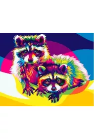 Malowanie po numerach - Paint it! T�czowe szopy 40x50cm