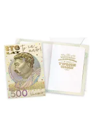 Kukartka Karnet DK-1312 Urodziny  cyfry, banknot 500