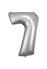 Amscan Balon foliowy cyfra 7 srebrna 57x86cm