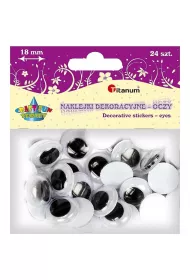 Titanum Oczy samoprzylepne bez rz�s okr�g�e 18 mm