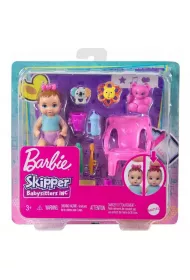 Barbie Lalka dziecko + akcesoria HJY29 Mattel