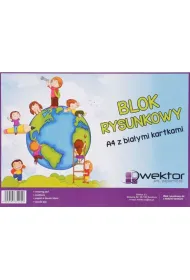 Blok rysunkowy a4 bia�y Wektor 10szt/opak