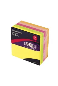 Strigo Karteczki samoprzylepne neonowe 75 x 75 mm