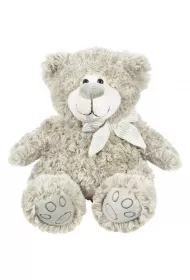 Maskotka Mi� z kokard� ecru 27cm 13197 Beppe
