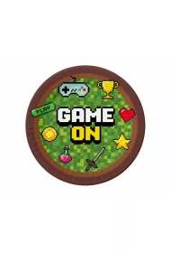 Godan Talerzyki papierowe Game On 18 cm 6 szt.