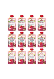 Holle Mus Buraczana zebra (jab�ko-banan-burak) od 6. miesi�ca Demeter Zestaw 12 x 100 ml Bio
