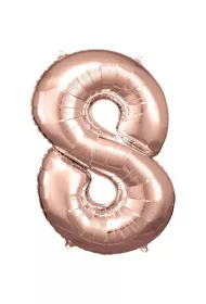 Amscan Balon foliowy cyfra 8 r�owe z�oto 57x86cm