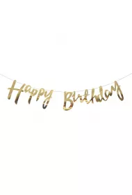 Girlanda Happy Birthday zota