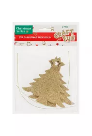 Craft with Fun Ozdoby dekoracyjne piankowe Choinka zawieszka 438804 z�ota