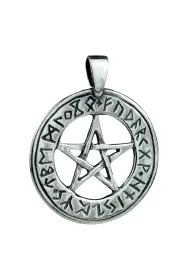 Sotis Pentagram runiczny, oksydowany Ag925, 5,1g