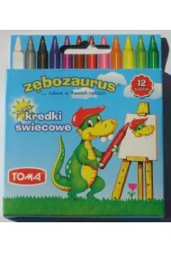 Toma Kredki �wiecowe Z�bozaurus 12 szt.
