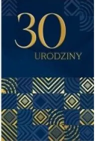 Karnet B6 LUX 30 urodziny, granatowe
