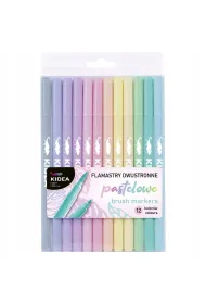 Derform Flamastry dwustronne pastelowe 12 szt.