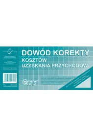 Michalczyk i Prokop Dow�d korekty koszt�w uzyskania przychod�w K25 1/3A4 50 kartek