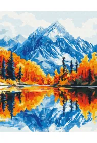 Brushme Malowanie po numerach - Jesie� w g�rach 40x50cm