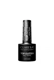 Claresa Top Glitter No Wipe top do lakieru hybrydowego bez przemywania Glitter Silver 5 g