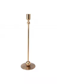 H&S Decoration Nowoczesny wysoki wiecznik w kolorze zota 33 cm